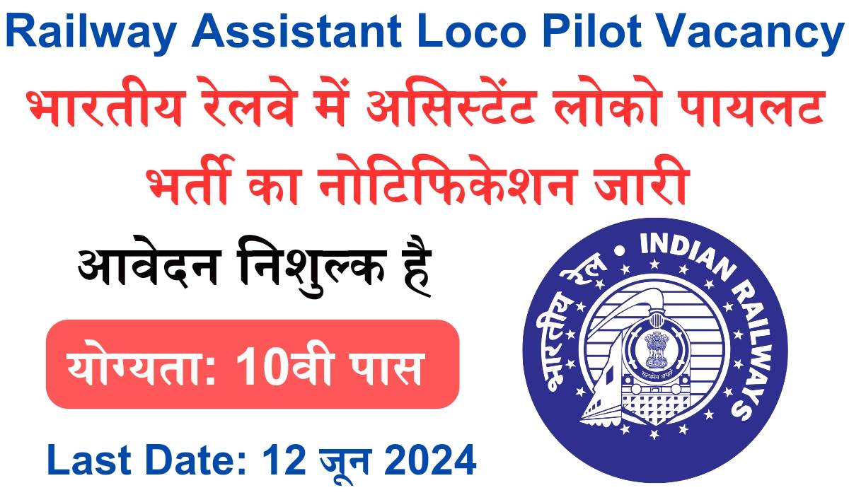 Railway Assistant Loco Pilot Vacancy