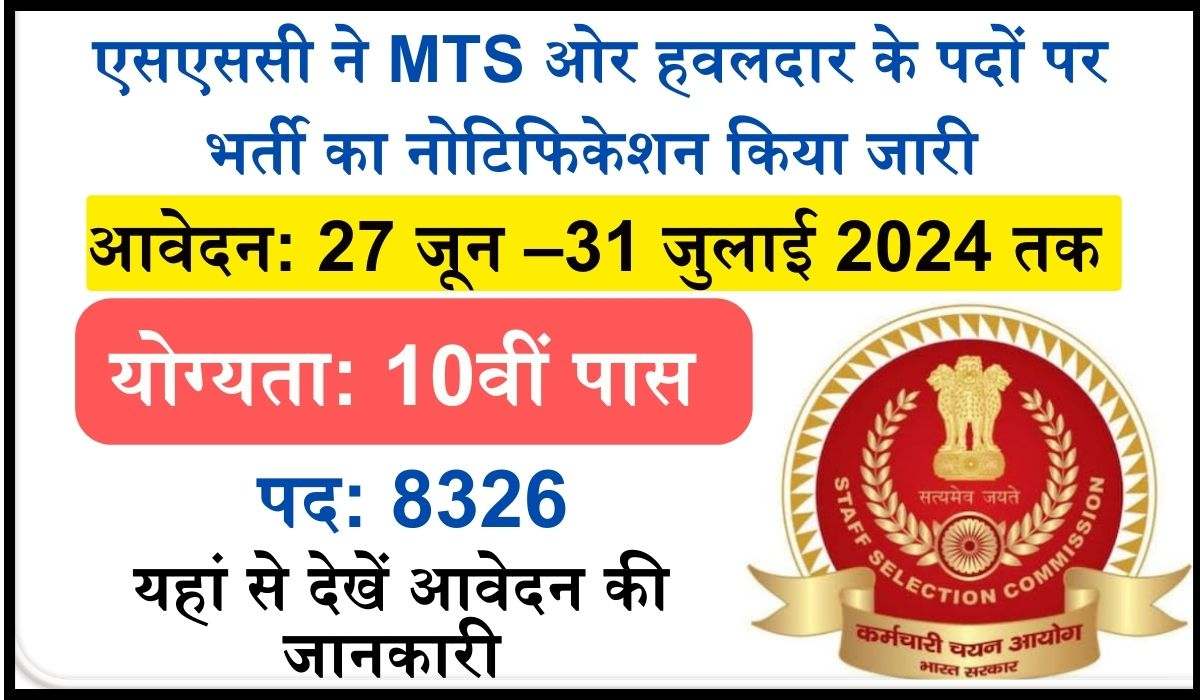 SSC MTS Vacancy